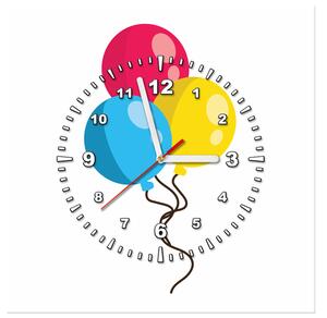 Obraz s hodinami Farebné balóniky Rozmery: 30 x 30 cm