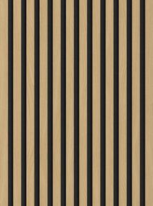 Mexen Lam-F, akustické stenové lamely 275 × 30 cm, plstený podklad 8 mm, technická dyha, dub zlatistý, S105-275307-3015-003