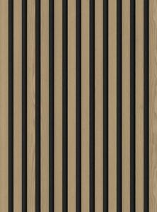 Mexen Lam-F, akustické stenové lamely 275 × 30 cm, plstený podklad 8 mm, technická dyha, dub ušľachtilý, S105-275307-3015-004