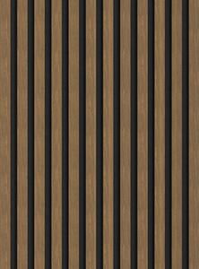 Mexen Lam-F, akustické stenové lamely 275 × 30 cm, plstený podklad 8 mm, technická dyha, orech prírodný, S105-275307-3015-016