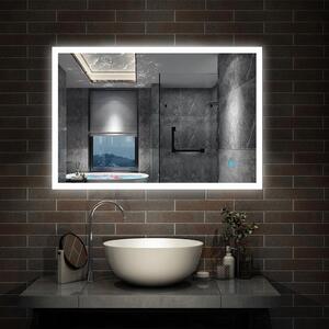 D‘Eluxe Kúpeľňové podsvietené LED zrkadlo 80x60cm SINGLE TOUCH CU26T