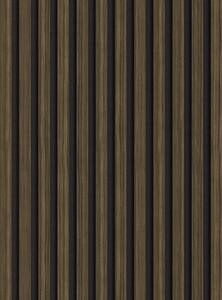 Mexen Lam-F, akustické stenové lamely 275 × 30 cm, plstený podklad 8 mm, technická dyha, eben kráľovský, S105-275307-3015-020