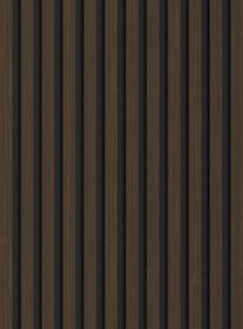Mexen Lam-F, akustické stenové lamely 275 × 30 cm, plstený podklad 8 mm, technická dyha, orech pálený, S105-275307-3015-024