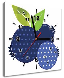 Obraz s hodinami Čučoriedky Rozmery: 40 x 40 cm