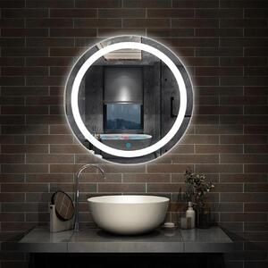 D‘Eluxe Kúpeľňové podsvietené LED zrkadlo 60cm ROUND RR11L