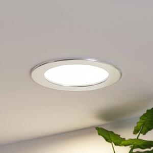 Prios LED vstavané svietidlo Cadance, strieborné, 17cm, 10ks, stmievateľné