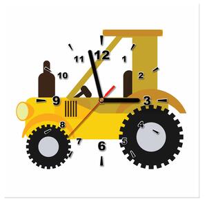 Obraz s hodinami Traktor Rozmery: 40 x 40 cm