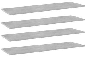 Prídavné police 4 ks, betónovo sivé 100x30x1,5 cm, drevotrieska