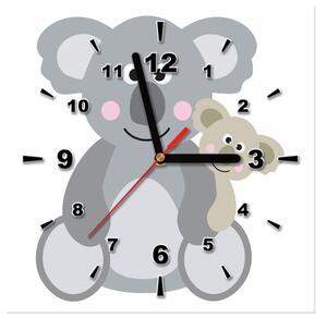Obraz s hodinami Koala Rozmery: 30 x 30 cm