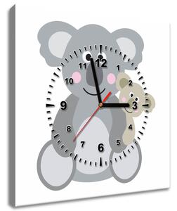 Obraz s hodinami Koala Rozmery: 40 x 40 cm