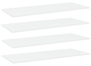Prídavné police 4 ks, biele 100x40x1,5 cm, drevotrieska