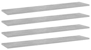 Prídavné police 4 ks, betónovo sivé 100x20x1,5 cm, drevotrieska