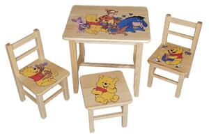 Detský Stôl so stoličkami Pu (Výber z ôsmich vzorov)