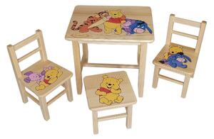 Detský Stôl so stoličkami Pu (Výber z ôsmich vzorov)
