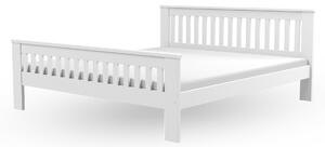 DL Drevená manželská posteľ s roštom Laura - biela Rozmer: 180x200