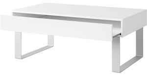 MEBLINE Veľký konferenčný stolík CALABRIA CL12 biely / biely lesk