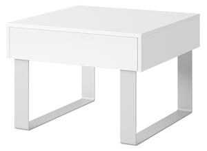 MEBLINE Malý konferenčný stolík CALABRIA CL13 biely / biely lesk