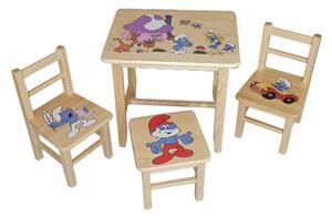 Detský Stôl so stoličkami Šmolkovia (výber z dvoch vzorov)