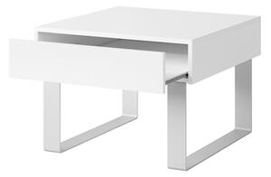 MEBLINE Malý konferenčný stolík CALABRIA CL13 biely / biely lesk
