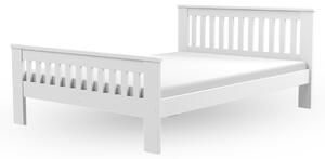 DL Drevená manželská posteľ s roštom Laura - biela Rozmer: 140x200