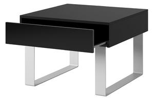 MEBLINE Malý konferenčný stolík CALABRIA CL13 čierny / čierny lesk