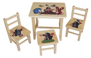 Detský Stôl so stoličkami Krtko (stôl + 3 stoličky)