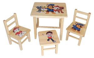 Detský Stôl s stoličkami Patrola (výber z dvoch vzorov)