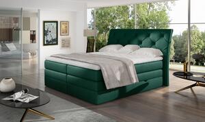 Kvalitná box spring posteľ Marek 180x200, zelená