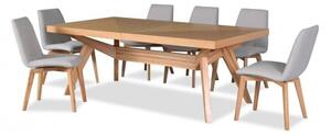 Jedálenský stôl z dubového masívu Eskimo 48, rozkladacie (160-260cm)
