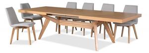 Jedálenský stôl z dubového masívu Eskimo 48, rozkladacie (160-260cm)