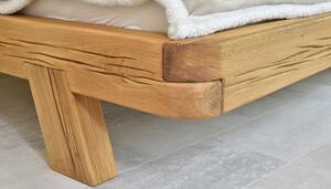 Luxusná posteľ Mirka z dubových hranolov, 200x200cm