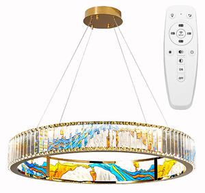Toolight Toolight, LED stropné svietidlo 60cm + diaľkové ovládanie APP1748-CP, zlatá-priehľadná, OSW-07894