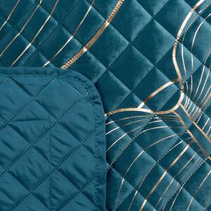 Dekorstudio Luxusný prehoz na posteľ BLANCA4 tyrkysový Rozmer prehozu (šírka x dĺžka): 170x210cm