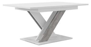 Jedálenský stôl Lumenza (biely lesk + dub sonoma). Vlastná spoľahlivá doprava až k Vám domov. 1054141