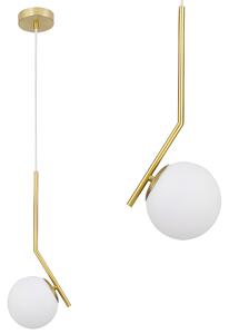 Toolight Toolight, stropná lampa sklenená guľa z bieleho zlata 1xE27, G106-1W, zlatá-biela, OSW-09731