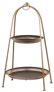 Kovový etažér Brass 55 cm