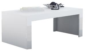 MEBLINE Konferenčný stolík TESS 120 biely / biely lesk