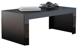 MEBLINE Konferenčný stolík TESS 120 čierny / čierny lesk
