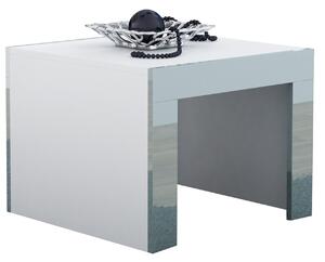 MEBLINE Konferenčný stolík TESS 60 biely / šedý lesk