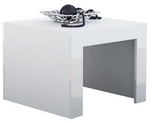 MEBLINE Konferenčný stolík TESS 60 biely / biely lesk