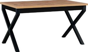 MEBLINE Stôl IKON 1 80x140/180 artisan laminát / čierny