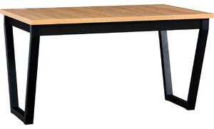 MEBLINE Stôl IKON 2 80x140/180 artisan laminát / čierny