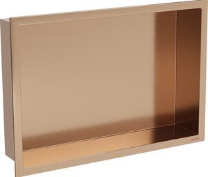 Mexen X-Wall-R, polica na zapustenie s prírubou 45 x 30 cm, medená matná - 19C0453010
