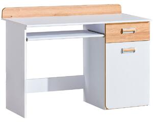 MEBLINE Písací stôl LOREN LR10 biely / dub nash
