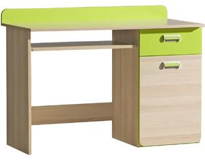 MEBLINE Písací stôl LOREN LR10 jaseň / zelený