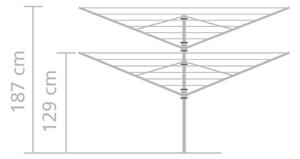 Brabantia Záhradný sušiak Lift-O-Matic 50m s krytom, vakom a štipce antracit