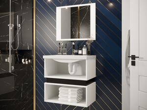 Kúpeľňový nábytok Syliko VI, Sifón: bez sifónu, Umývadlo: nie, Farby: čierna Mirjan24 5903211250569