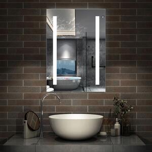 D‘Eluxe Kúpeľňové podsvietené LED zrkadlo 50x70cm DOUBLE TOUCH PT13F