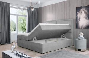 Kvalitná box spring posteľ Meredit 180x200, ružová Velvet