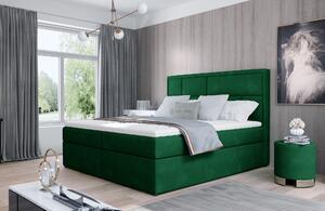 Kvalitná box spring posteľ Meredit 180x200, zelená Kronos